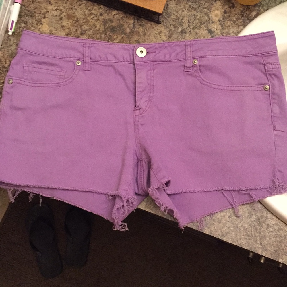 Purple Aeropostale Denim Shorts